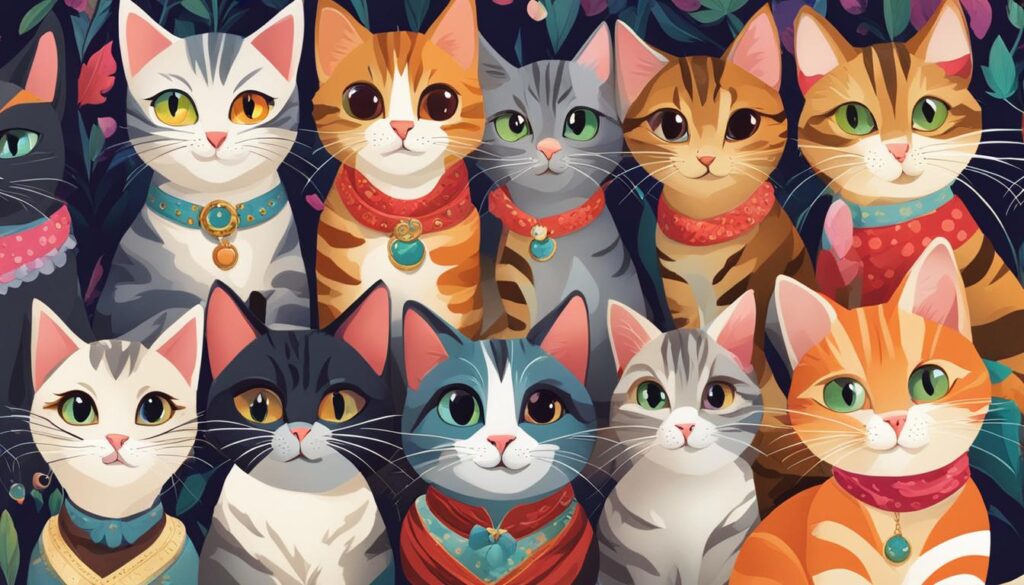 Animated cat characters