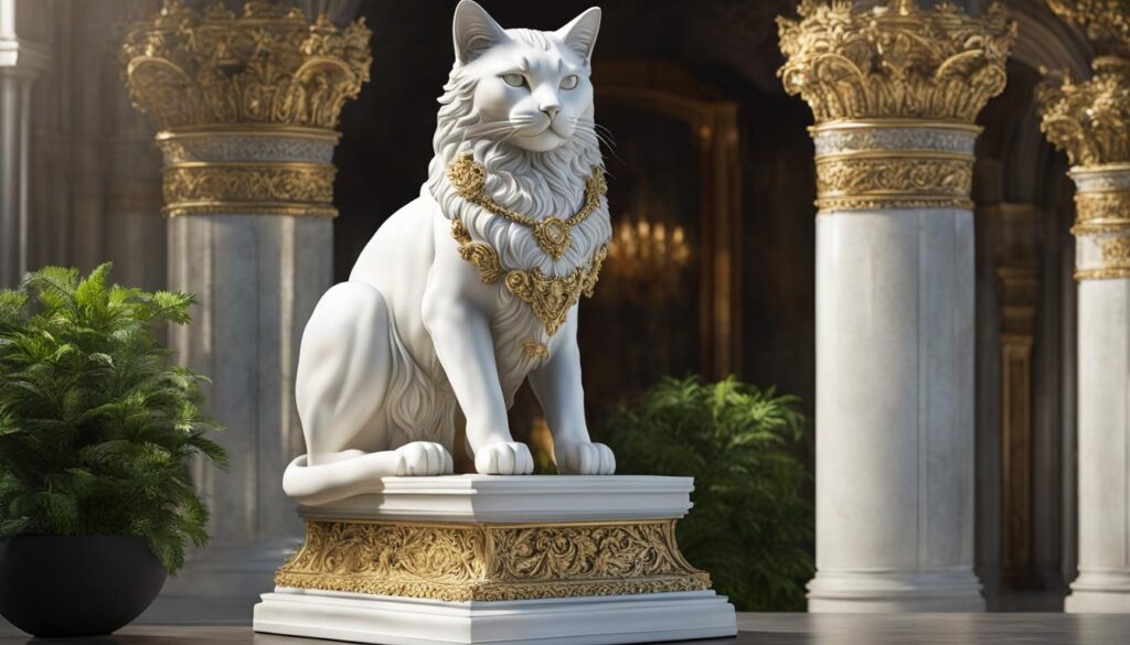 Historical cat statues
