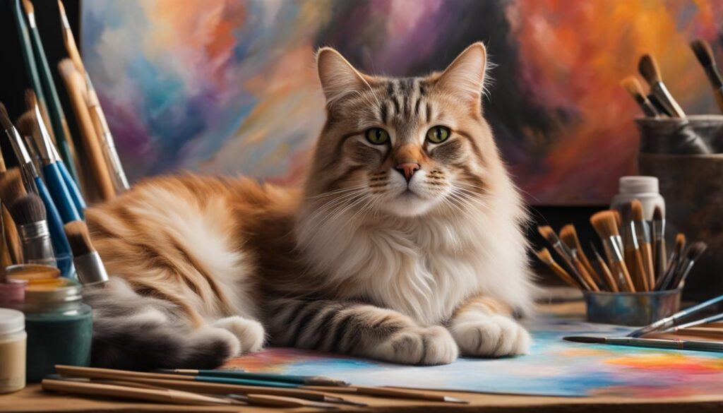 Art therapy techniques using cats