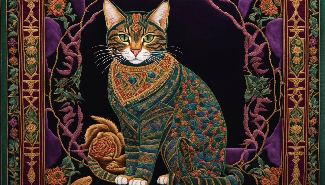 Cats influence on textile art