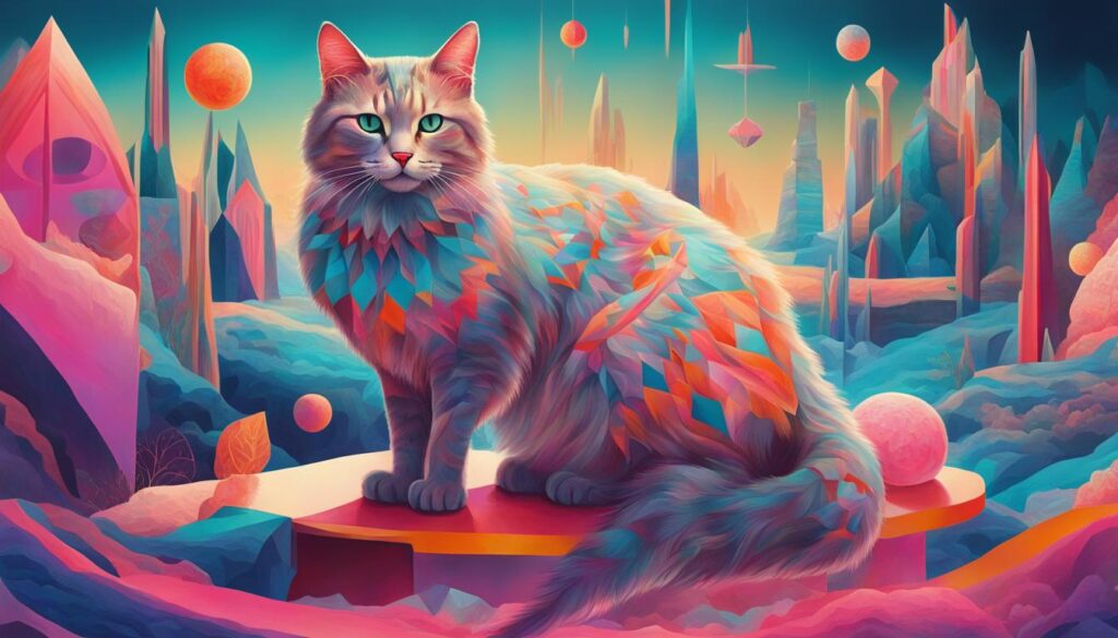 Feline surrealism in art