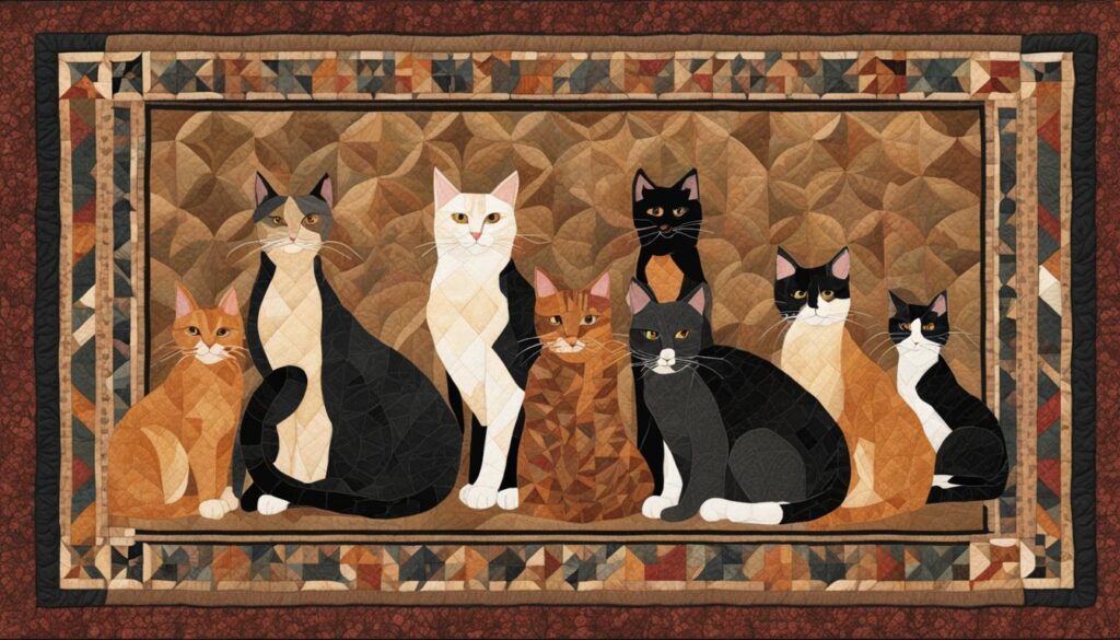 Historic Cat-Inspired Textile Art