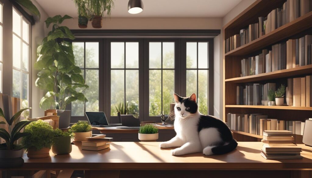 managing home office with cats