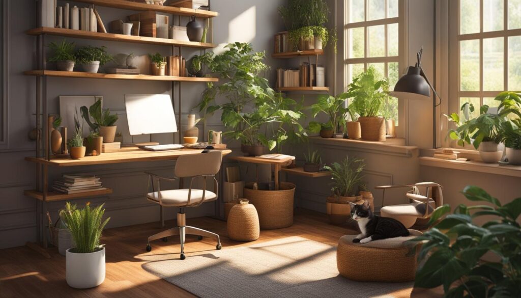 creating a cat-friendly home office environment